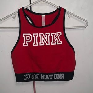 never worn pink nation sports bra